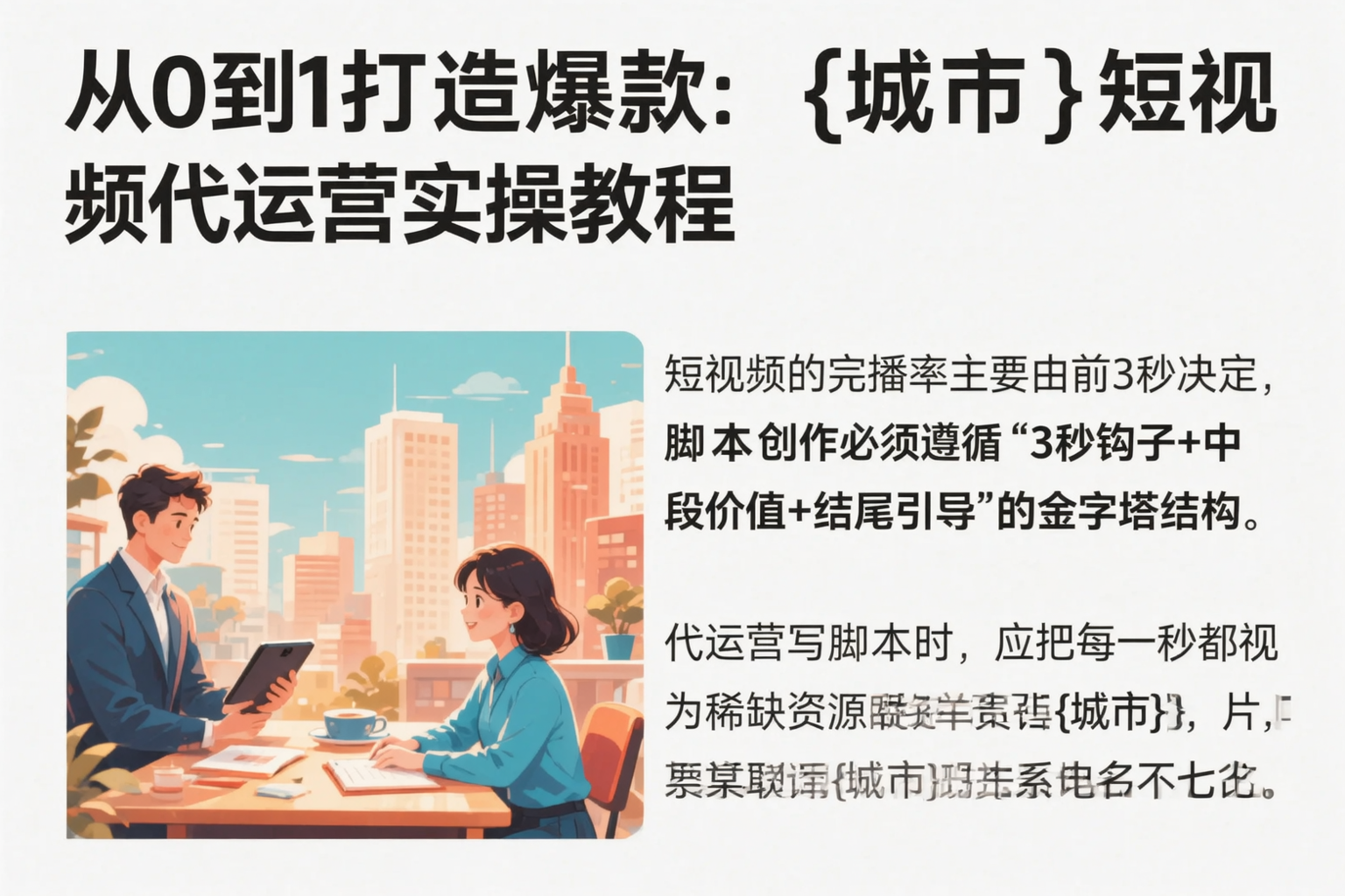 从0到1打造爆款:滦平短视频代运营实操教程